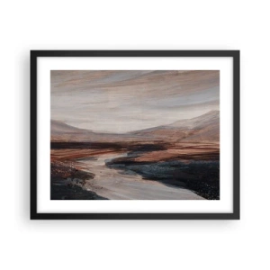 Plakát v černém rámu -  Klidné údolí - 50x40 cm