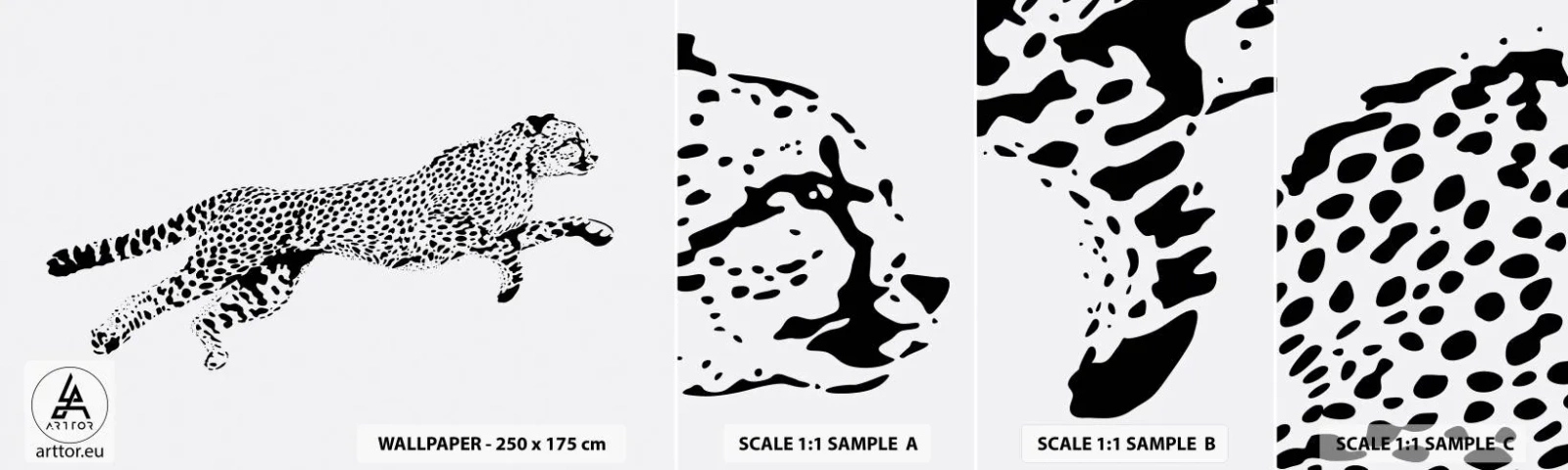 Vzor Fototapety Samolepicí Deluxe Sticker - Nejrychlejší duch lesa - Zvířata, Gepard, Divoká kočka - 100x30 cm