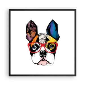 Plakát v černém rámu - Intelektuál - 60x60 cm