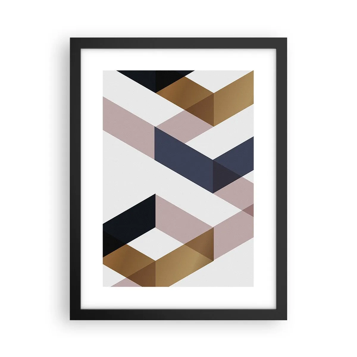 Plakát v černém rámu - Roviny a úhly - 30x40 cm