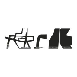 Vzor Fototapety Samolepicí Deluxe Sticker - Černobílá konstrukce - Čára, Černý a bílý, Abstrakce - 100x30 cm