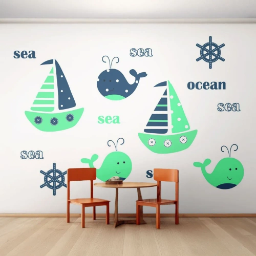 Fototapeta Premium Canvas - Přes moře a oceány - Pro děti, Námořní, Plachetnice - 100x70 cm