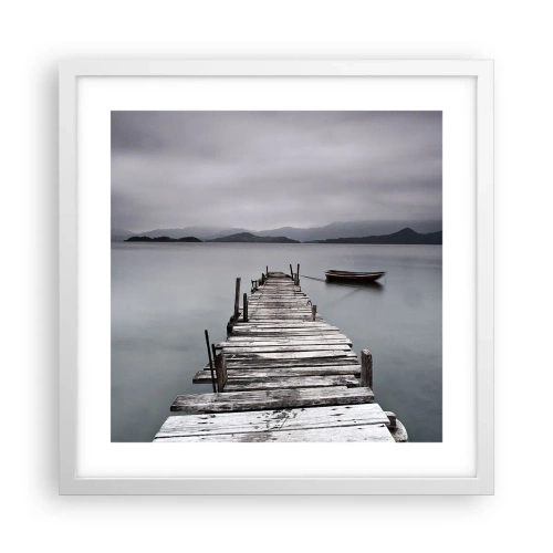 Plakát v bílém rámu - Zítra můžeš vyrazit - 40x40 cm