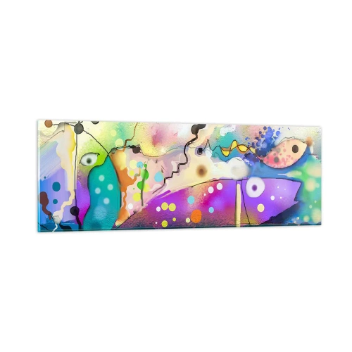 Obraz na skle - Chybí slova! - 90x30 cm