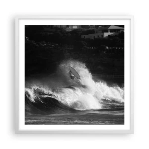 Plakát v bílém rámu - Výzva přijata! - 60x60 cm