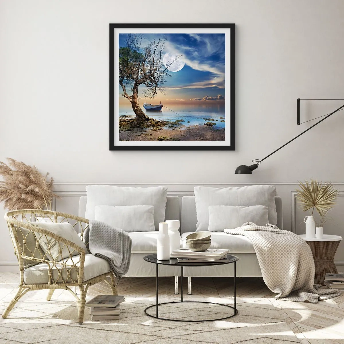 Plakát v černém rámu - Je to konec nebo začátek? - 50x50 cm