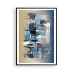 Plakát v černém rámu - Modrá konstrukce - 70x100 cm