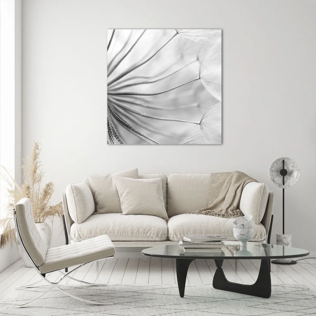 Obraz na skle - Pampelišky - 50x50 cm