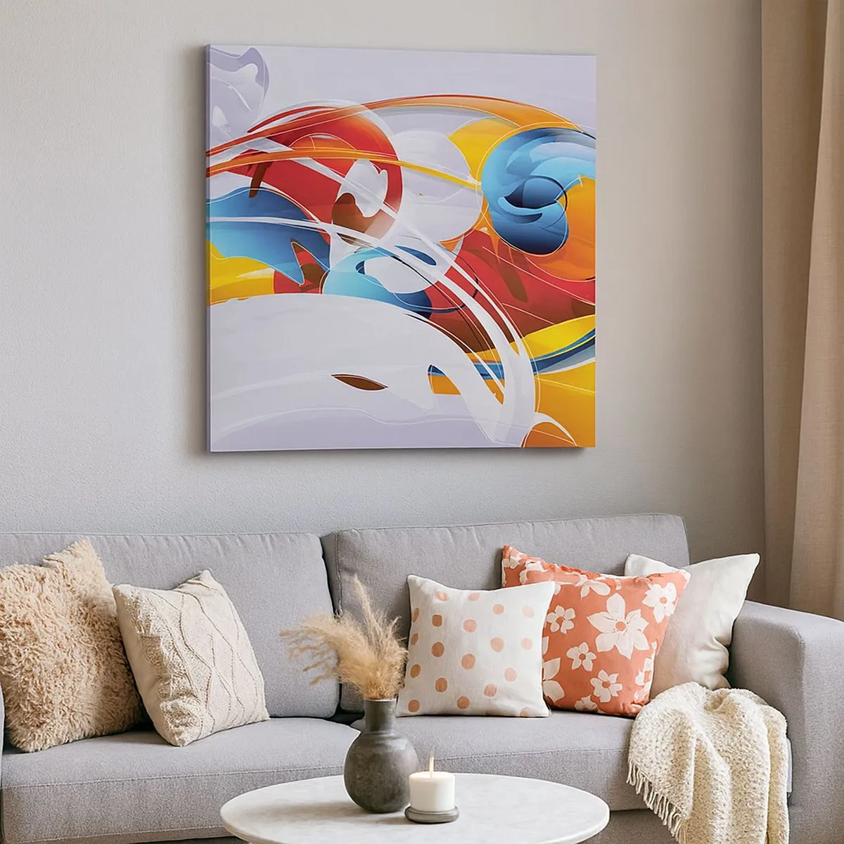 Obraz na plátně - Tanec živlů - 30x30 cm