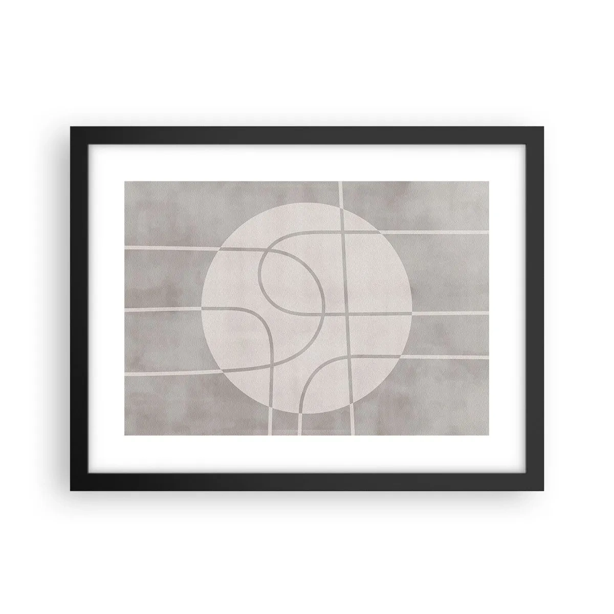 Plakát v černém rámu - Kruhově a přímo - 40x30 cm