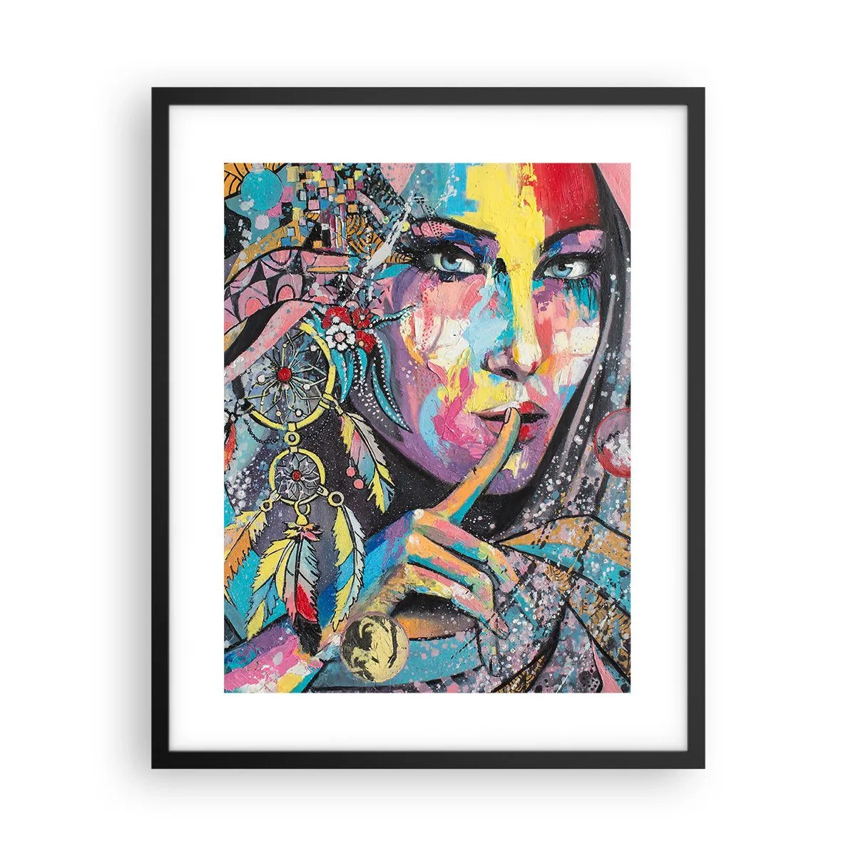 Plakát v černém rámu - Mlč, než pochopíš - 40x50 cm