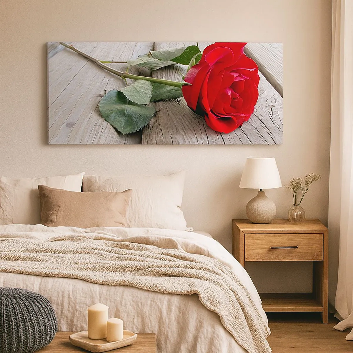 Obraz na plátně - Studie v šarlatové - 100x40 cm