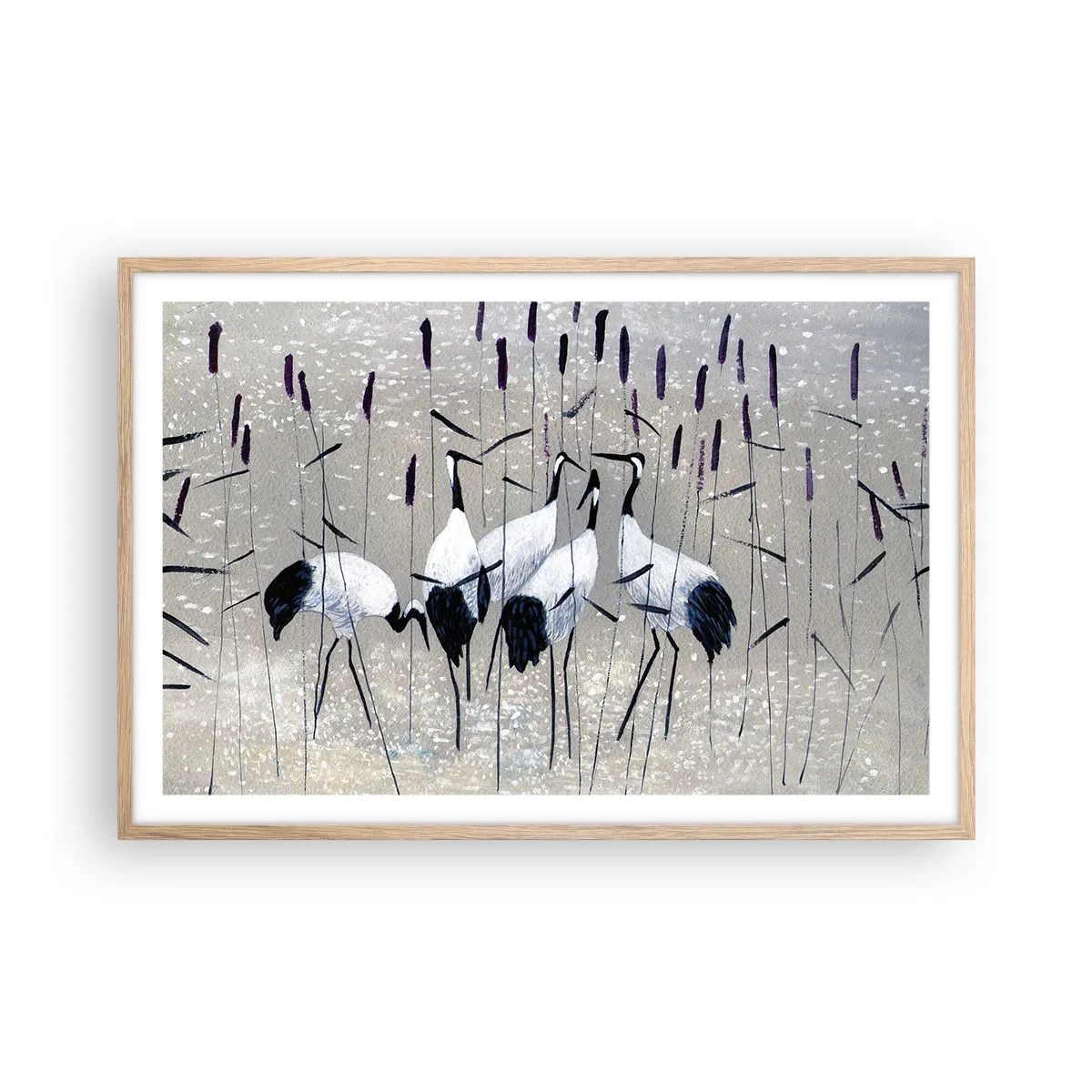 Plakát v rámu světlý dub - Mezi svými - 91x61 cm