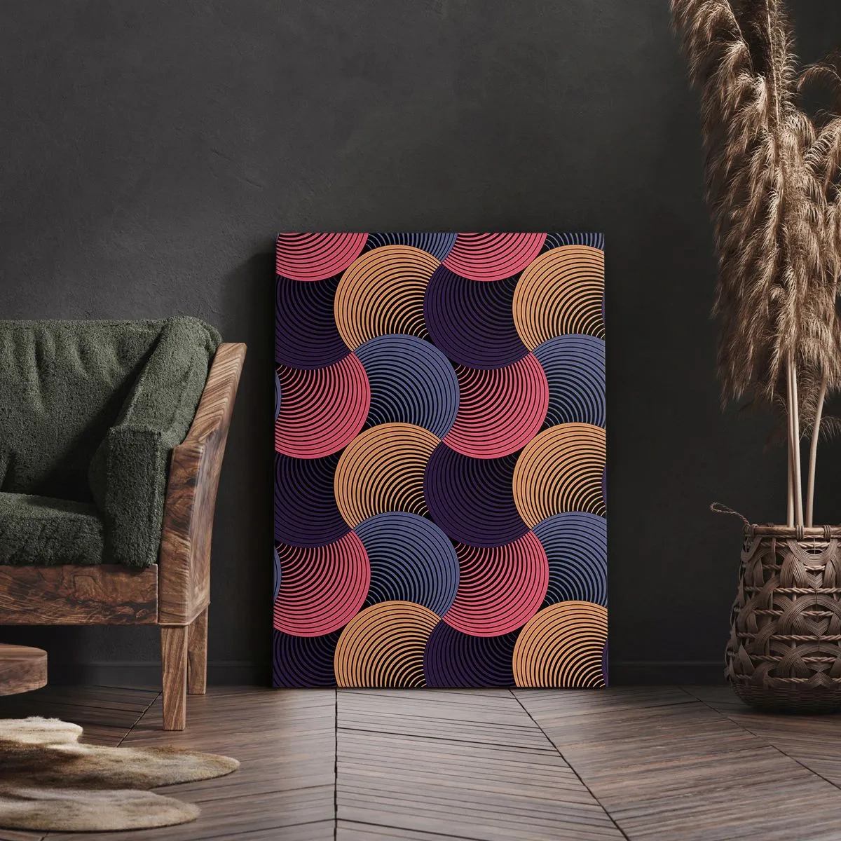 Obraz na plátně - V kruhovém rytmu - 55x100 cm