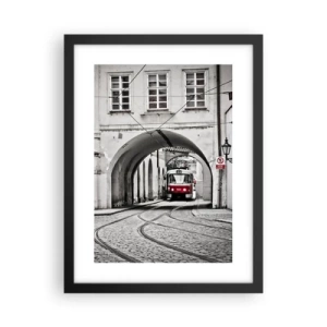 Plakát v černém rámu - Městským labyrintem - 30x40 cm
