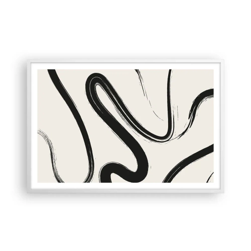Plakát v bílém rámu - Černobílý rozmar - 91x61 cm