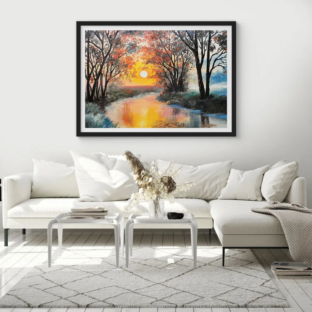Plakát v černém rámu - Podzimní nádech - 50x40 cm