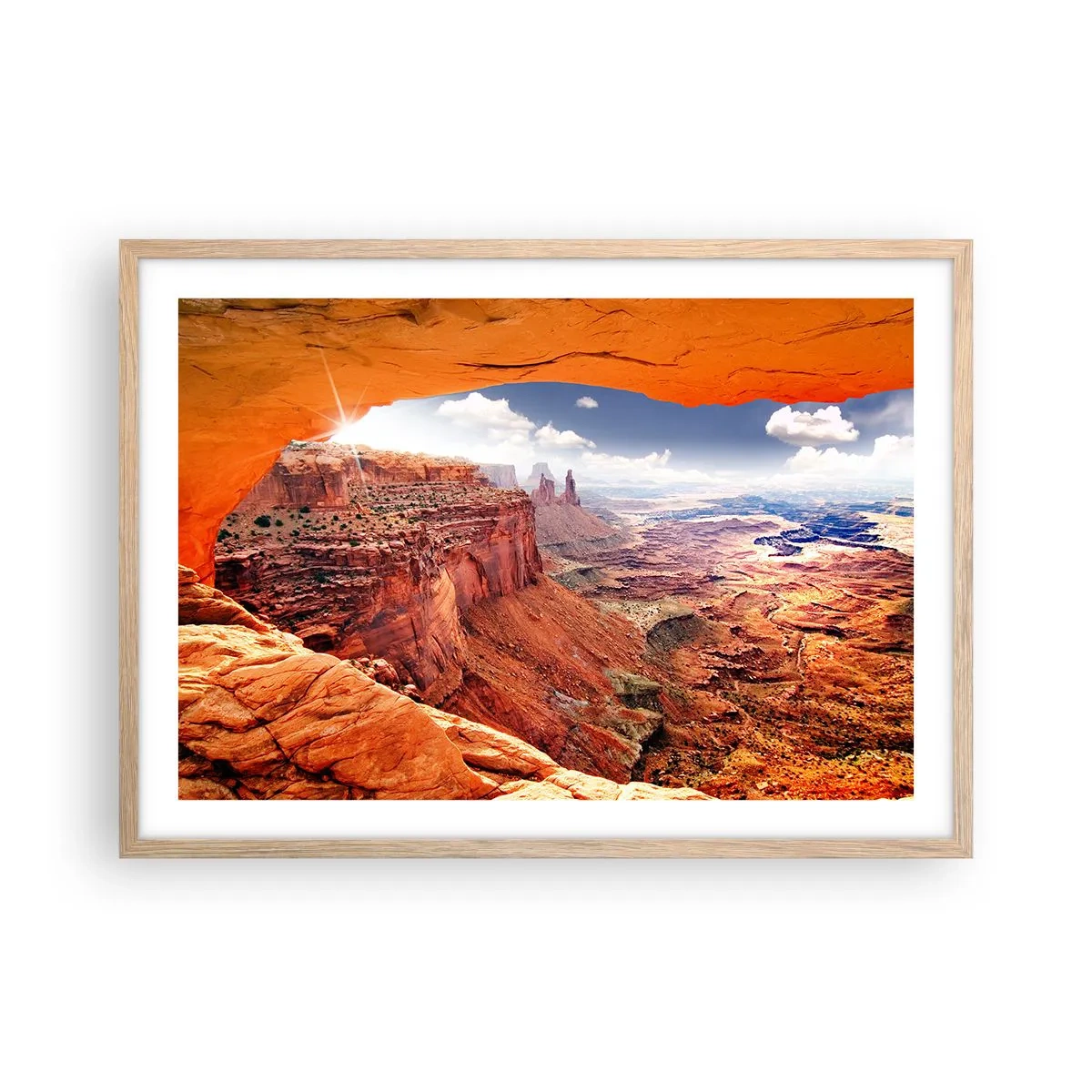 Plakát v rámu světlý dub - Vytesané samotnou přírodou - 70x50 cm