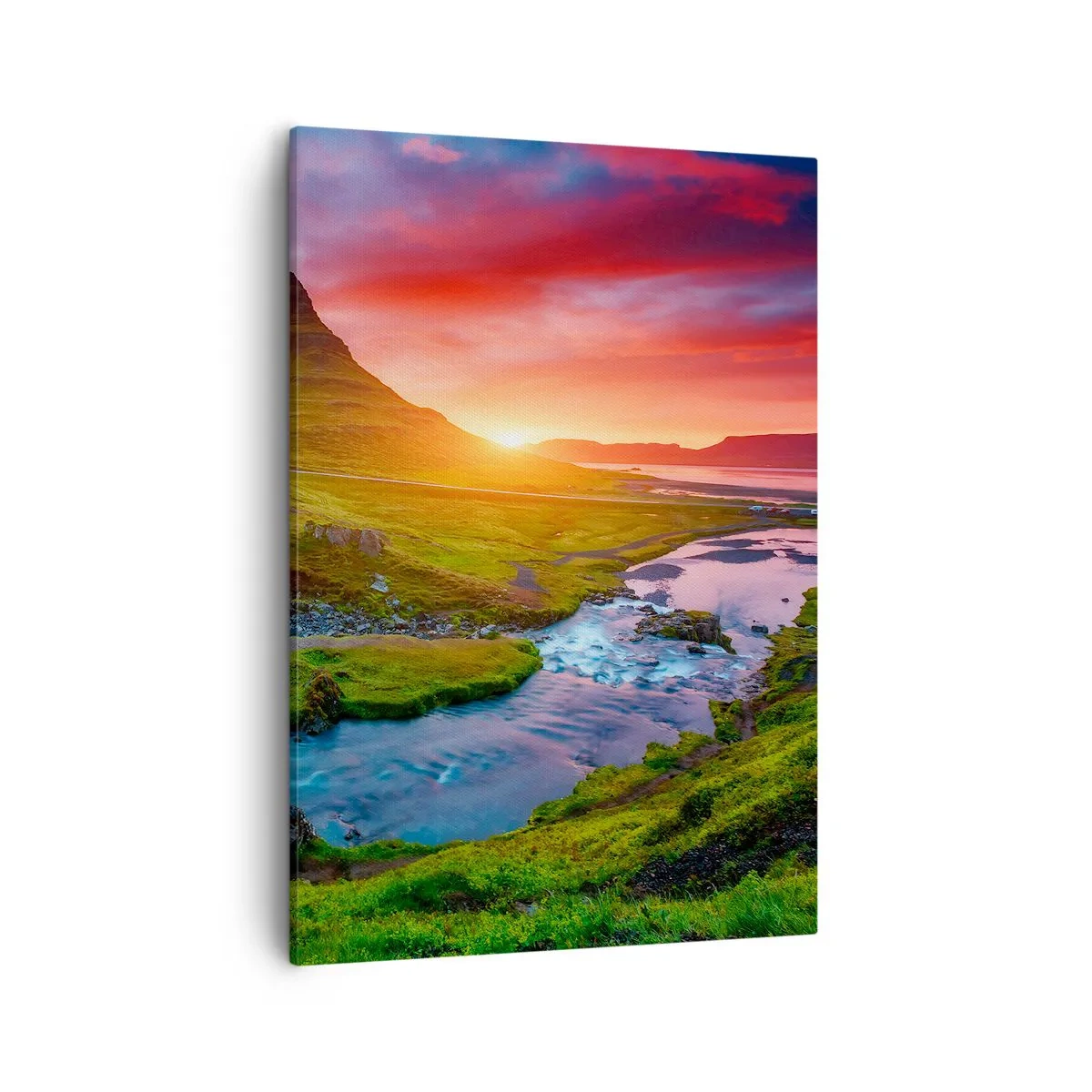 Obraz na plátně - Island - oheň a voda - 50x70 cm