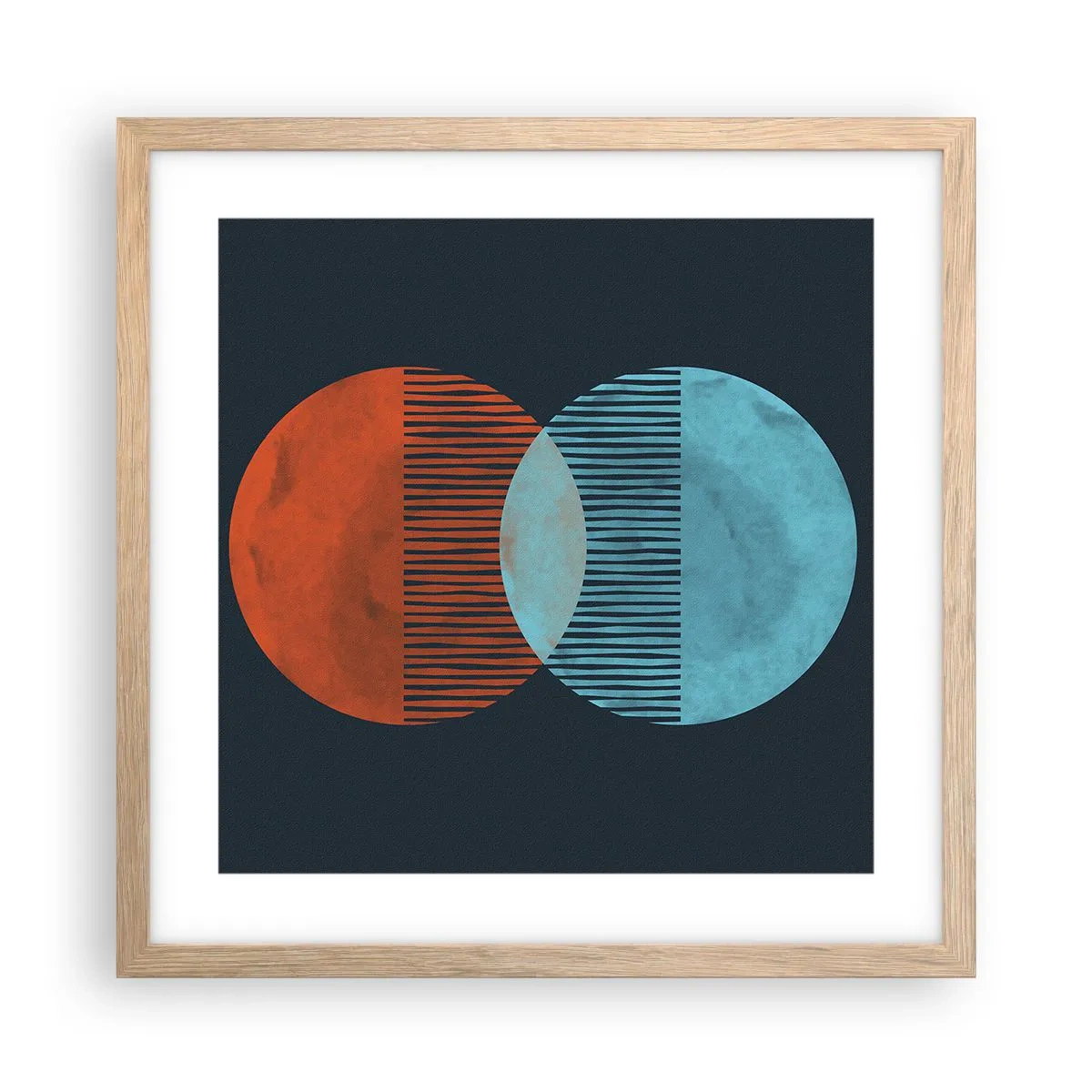 Plakát v rámu světlý dub - Astronomická fantazie - 40x40 cm