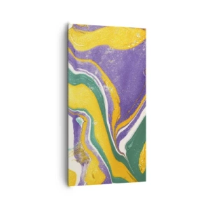 Obraz na plátně - Vlny barev - 65x120 cm