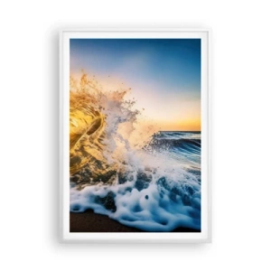 Plakát v bílém rámu - Hra v písku - 70x100 cm