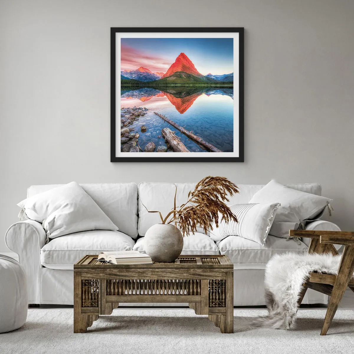 Plakát v černém rámu - Teplo a chlad - 50x50 cm