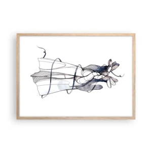 Plakát v rámu světlý dub - Studie o dotyku - 70x50 cm