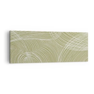 Obraz na plátně - Mistrovská abstrakce v bílé - 140x50 cm