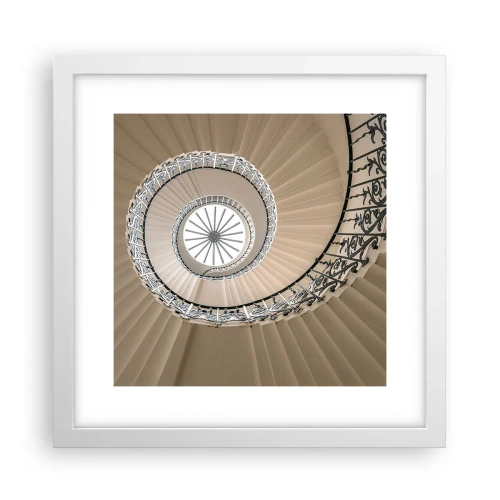 Plakát v bílém rámu - Uvnitř mušle - 30x30 cm