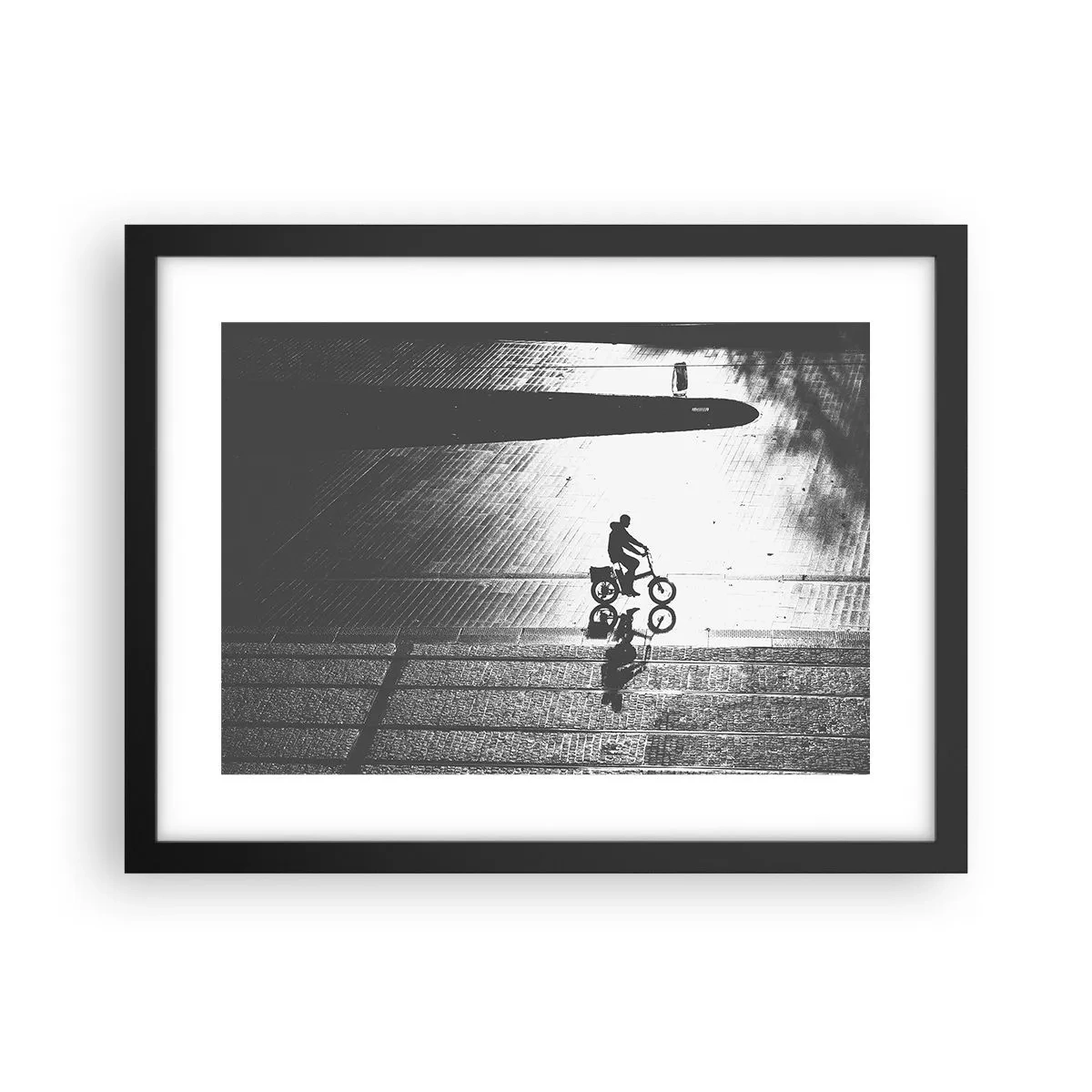 Plakát v černém rámu - Dopředu, přes město - 40x30 cm