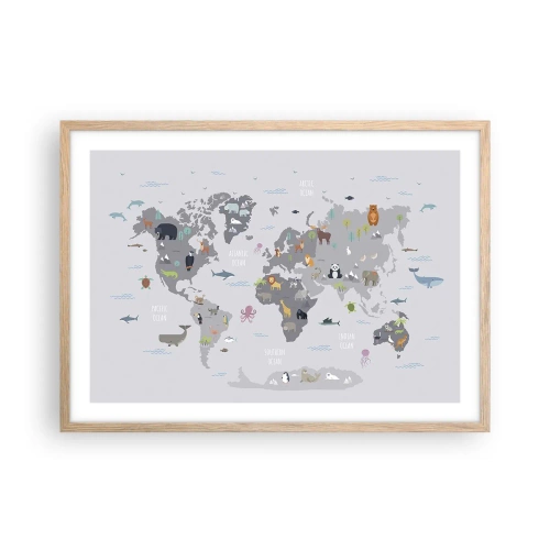 Plakát v rámu světlý dub - Řekni mi, odkud jsi… - 70x50 cm