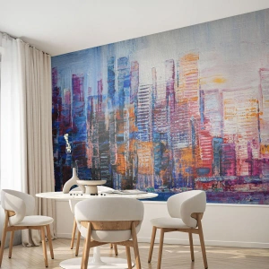 Fototapeta Premium Sand - Radostná metropole - Město, Architektura, Mrakodrapy - 100x70 cm