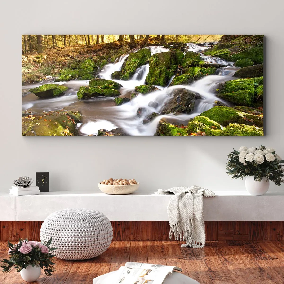 Obraz na plátně - Chvatem podzimním lesem - 120x50 cm