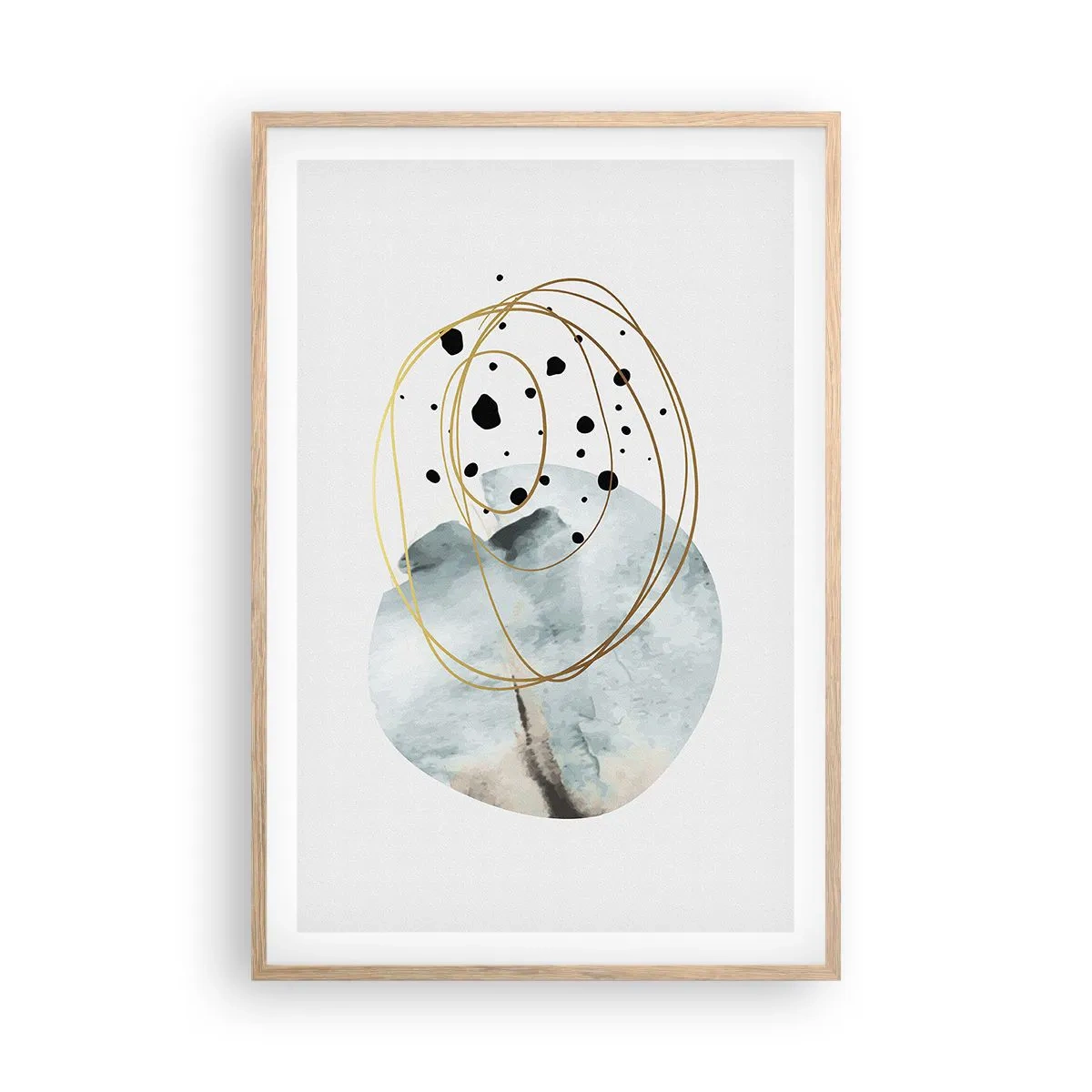 Plakát v rámu světlý dub - V objetí prostoru - 61x91 cm