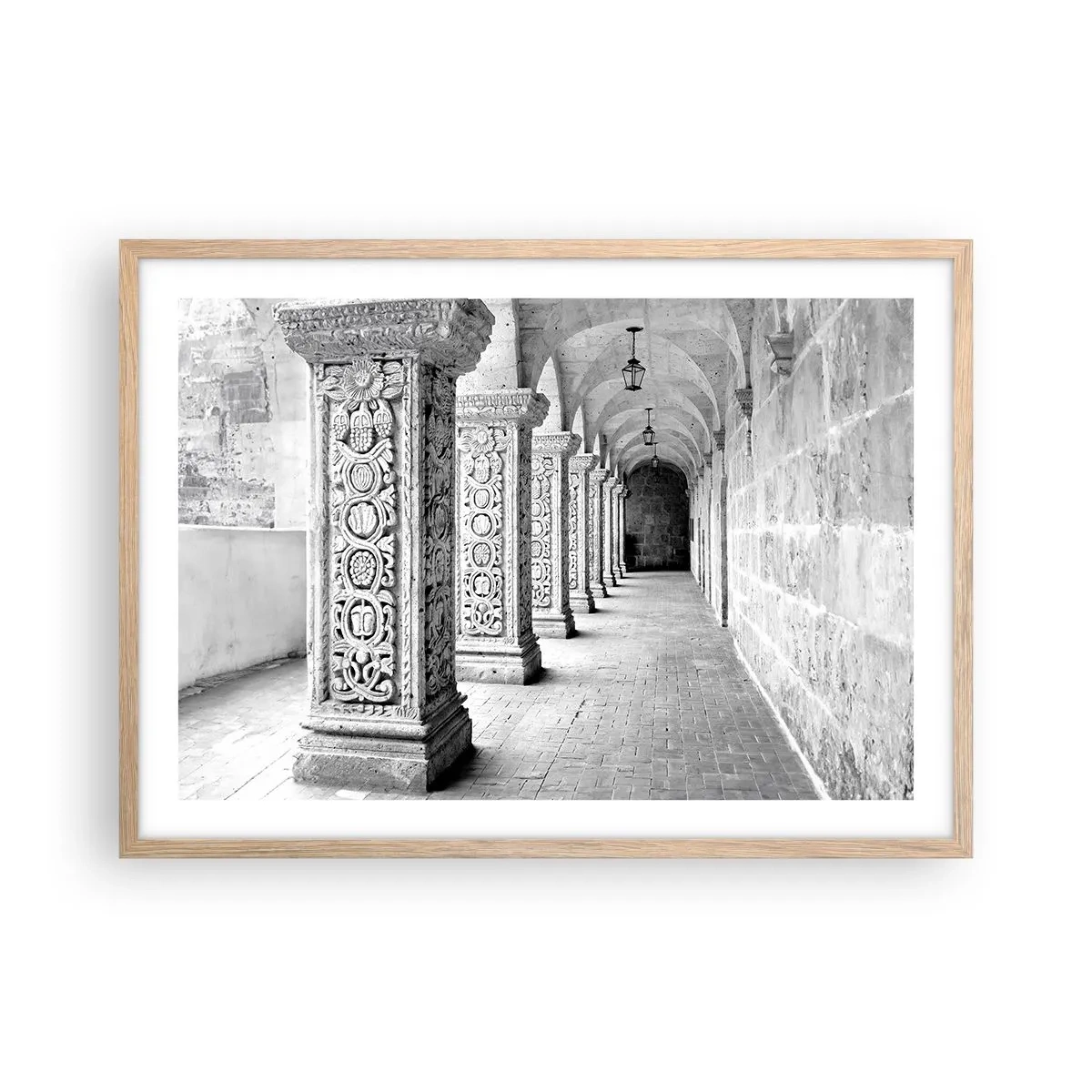 Plakát v rámu světlý dub - Kam...? - 70x50 cm