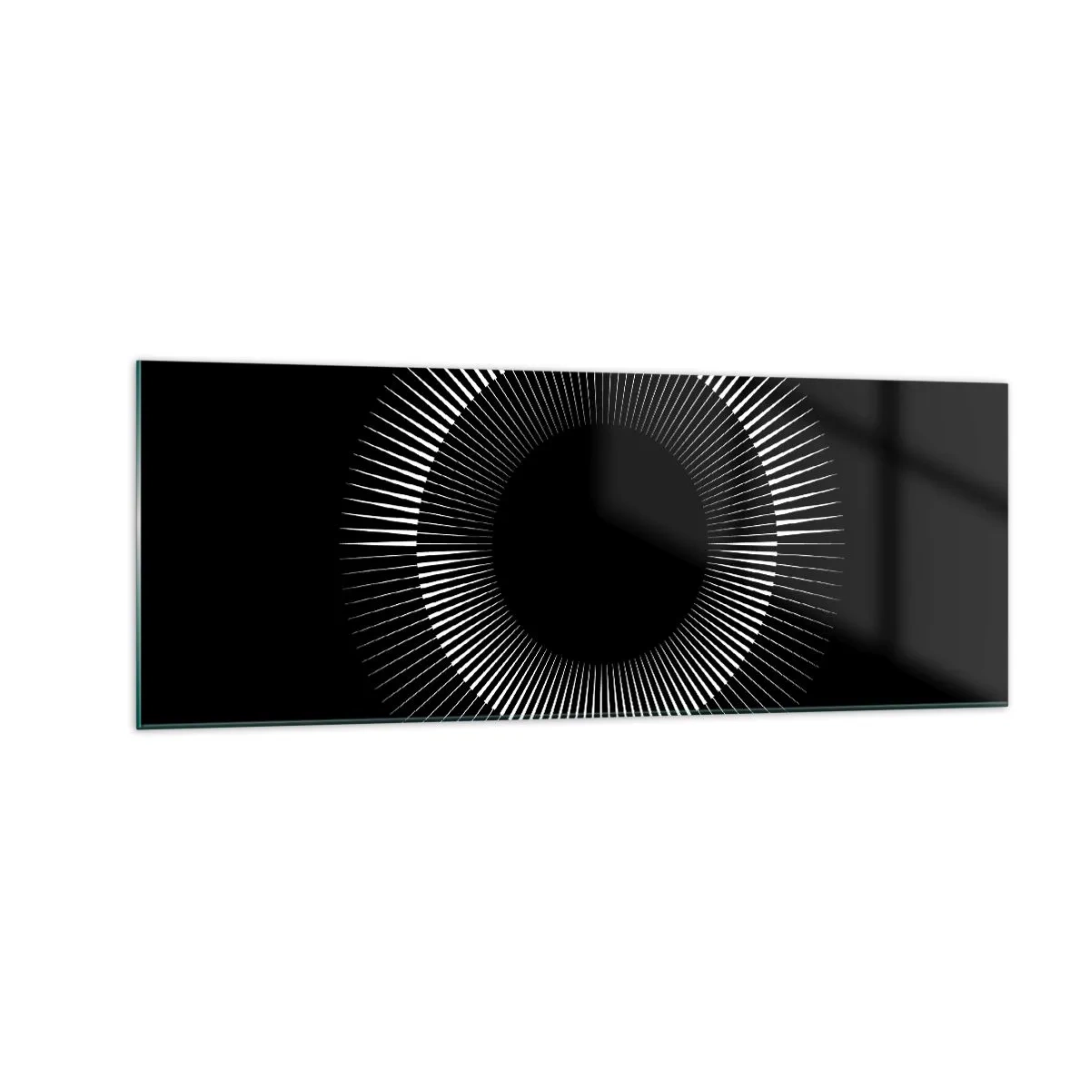 Obraz na skle - Černé slunce - 140x50 cm