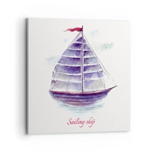 Obraz na plátně - Napnuté plachty a klidná voda - 70x70 cm