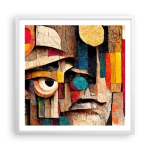 Plakát v bílém rámu - Vidím tě… - 60x60 cm