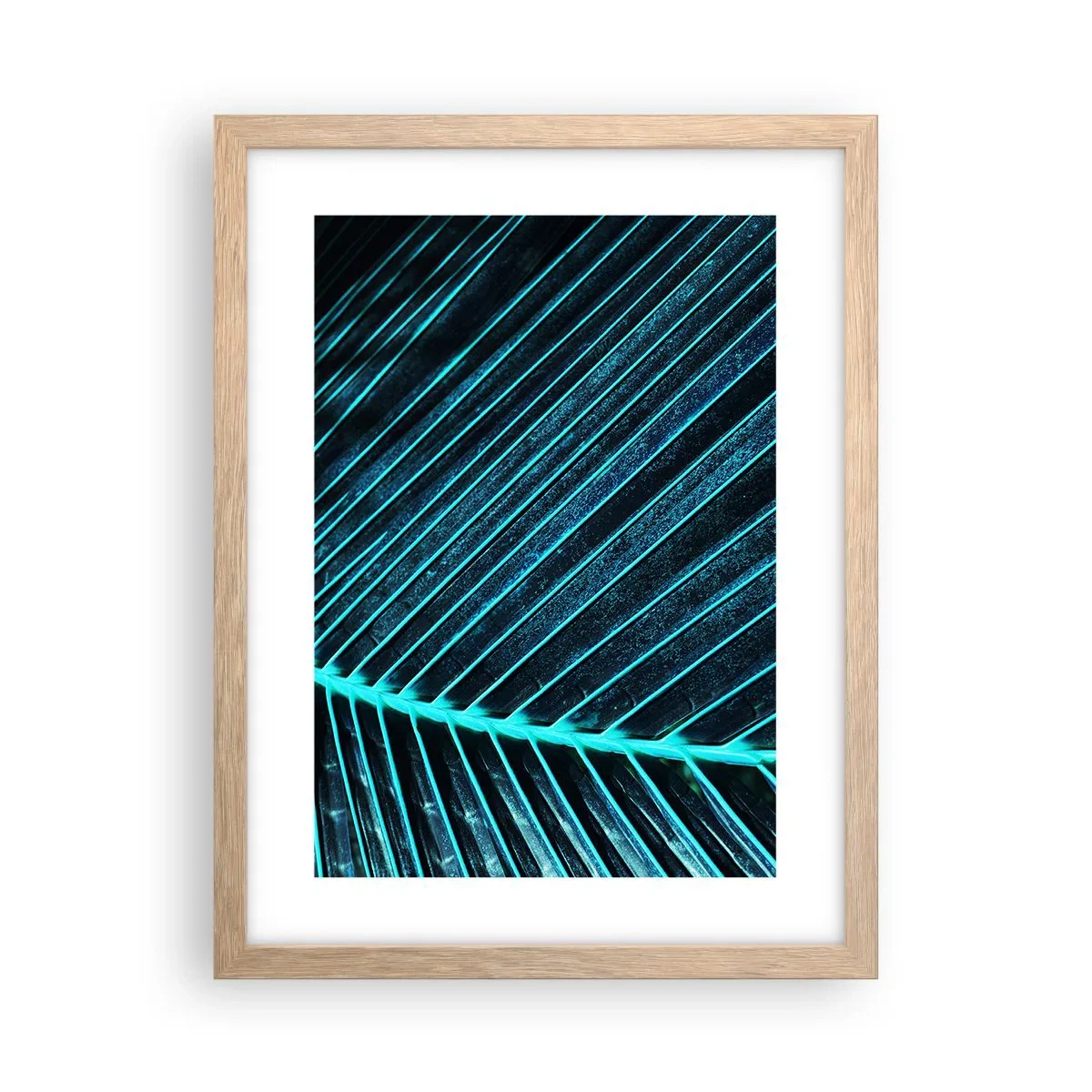 Plakát v rámu světlý dub - Textura zeleně - 30x40 cm