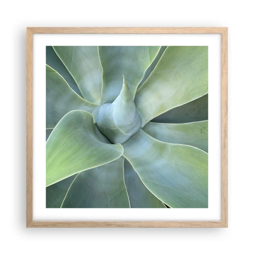 Plakát v rámu světlý dub - Zrození zeleně - 50x50 cm