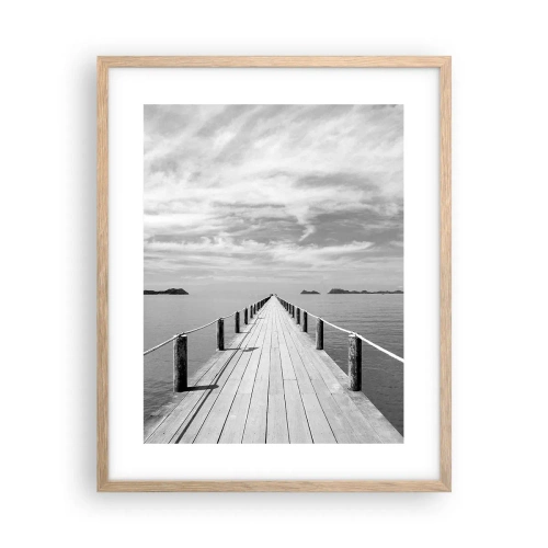 Plakát v rámu světlý dub - Co takhle cesta… - 40x50 cm