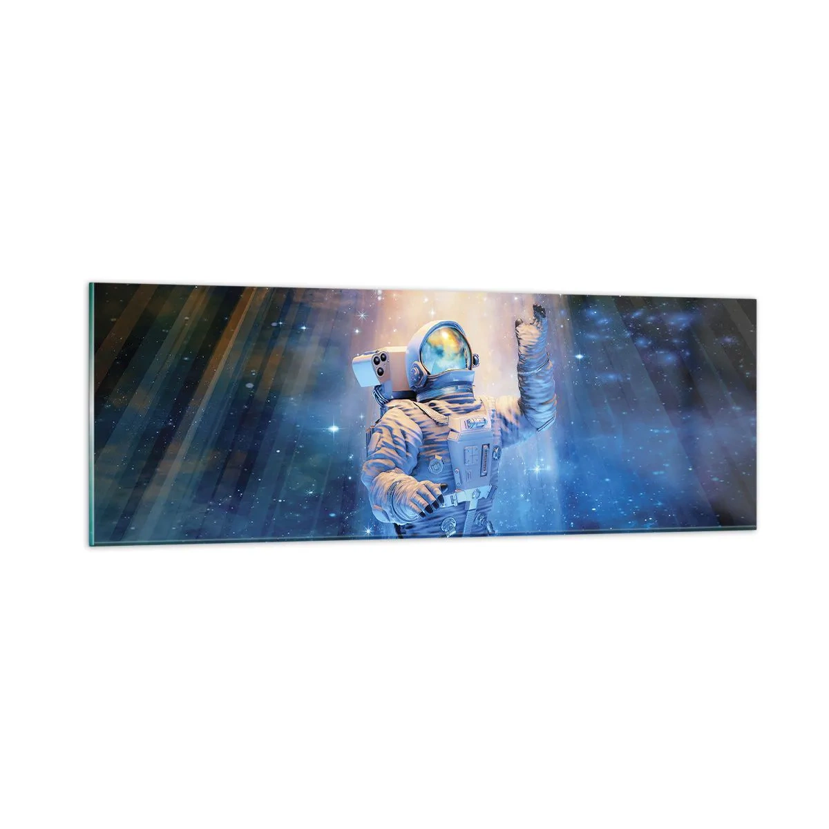 Obraz na skle - Konečně v cíli - 90x30 cm