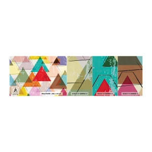 Vzor Fototapety Premium Sand - Blábolení - Abstrakce, Kus, Trojúhelníky - 100x30 cm