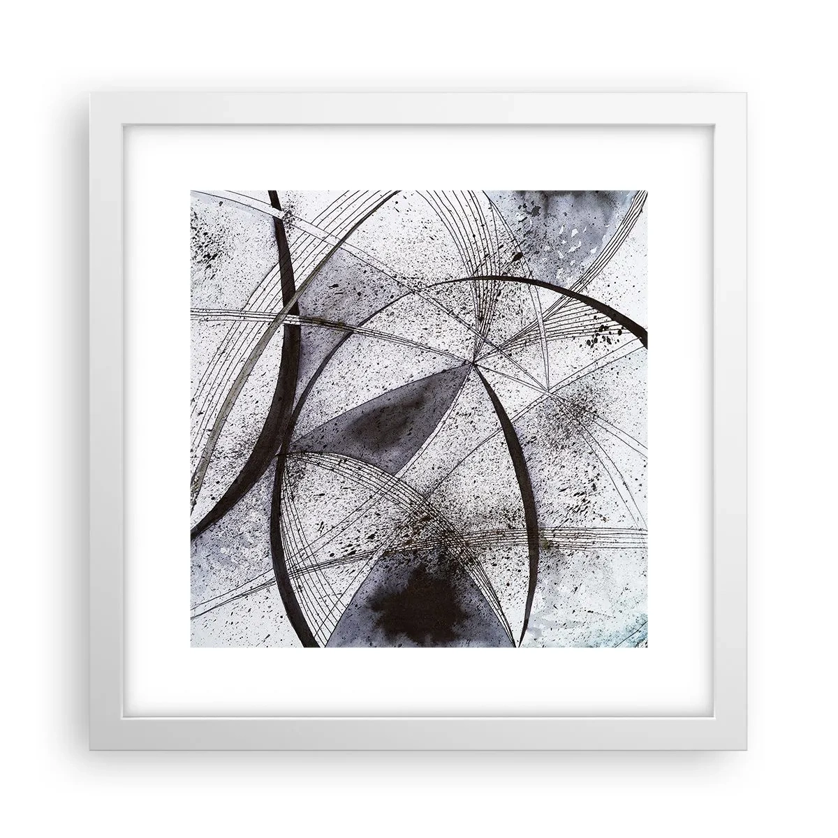 Plakát v bílém rámu - Futuristická fantazie - 30x30 cm