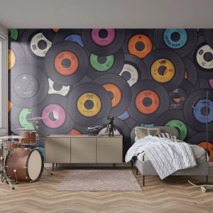 Fototapeta na míru Premium Sand - Barvy klasiky - Vinyl, Hudba, Vinobraní