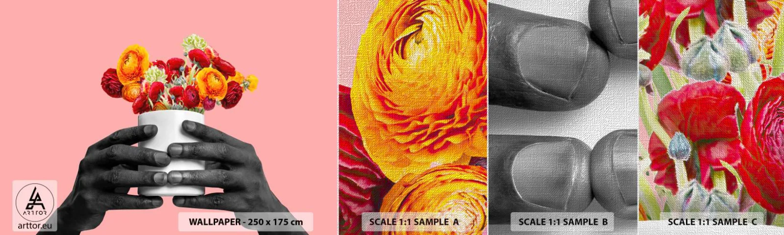 Vzor Fototapety Premium Canvas - Apoteóza života - Abstrakce, Kus, Květiny - 100x30 cm