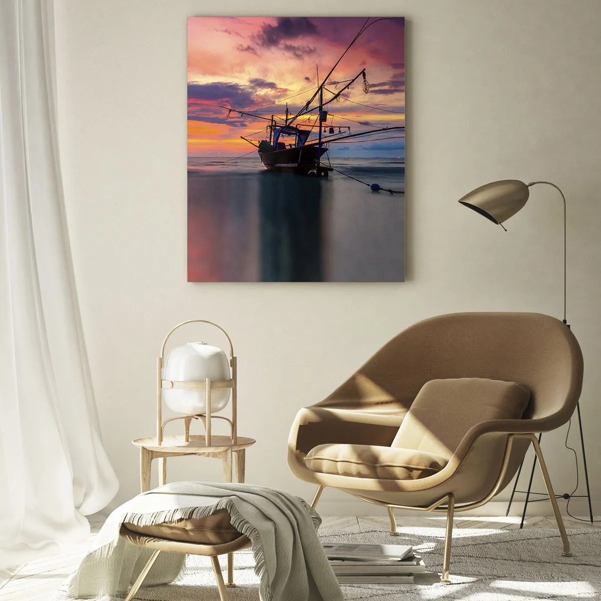 Obraz na skle - Exotický večer - 50x70 cm