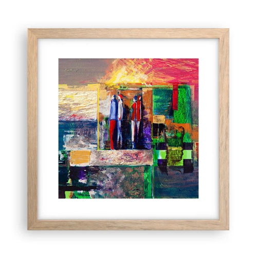 Plakát v rámu světlý dub - Vztahy a emoce - 30x30 cm