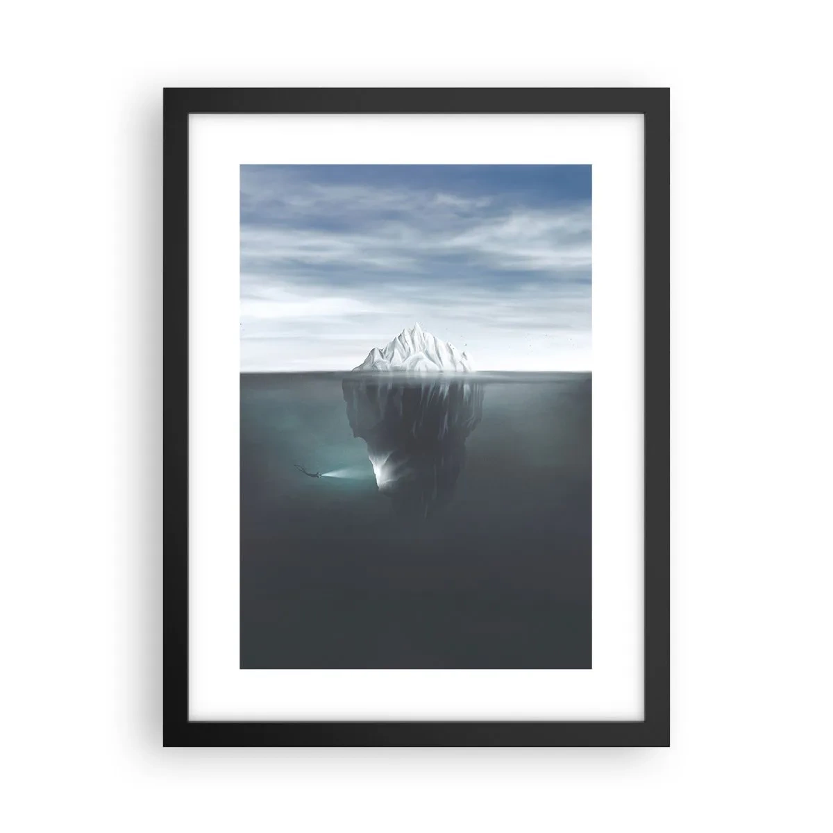 Plakát v černém rámu - Podvodní tajemství - 30x40 cm